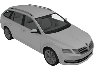 Skoda Octavia Combi (2017) 3D Model preview