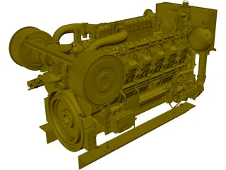 Caterpillar 3512 Generator Engine 3D Model preview