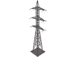 Electricity Pylon 3D Model preview