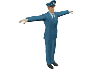 USAF Officer 3D Model preview