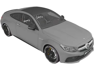 Mercedes-AMG C63S Coupe (2016) 3D Model preview