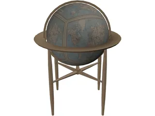Antique Globe 3D Model preview