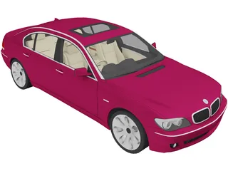 BMW 740Li (2006) 3D Model preview