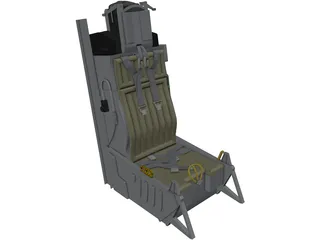 Aces II Seat 3D Model preview