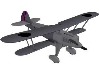Heinkel He 51 3D Model preview