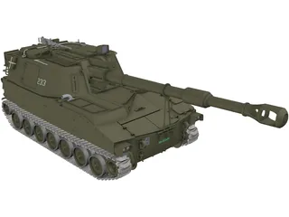 M109A2 Swiss 3D Model preview