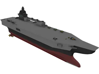 INS Vishal Super Carrier 3D Model preview