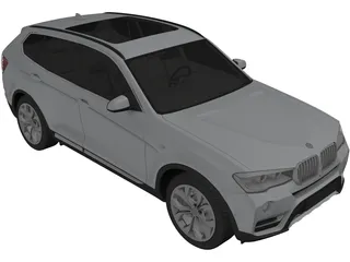 BMW X3 (2015) 3D Model preview