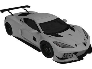Chevrolet Corvette C8R (2020) 3D Model preview