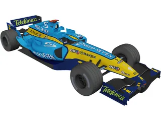 Renault F1 R25 3D Model preview