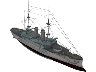 Mikasa Battleship 3D Model preview