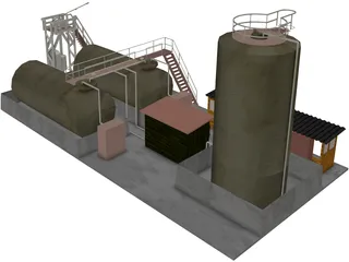 Petrol Factory 3D Model preview
