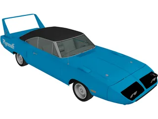 Plymouth Road Runner Superbird (1970) 3D Model preview