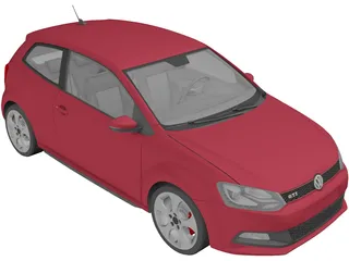 Volkswagen Polo GTI (2012) 3D Model preview
