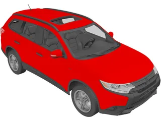 Mitsubishi Outlander GT 3D Model preview
