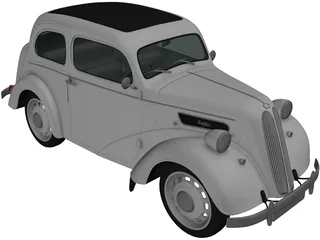 Ford Anglia E494A 2-door Saloon (1949) 3D Model preview
