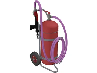Foam Extinguisher 50L 3D Model preview