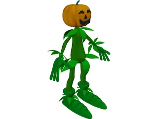 Pumpkin Man 3D Model preview