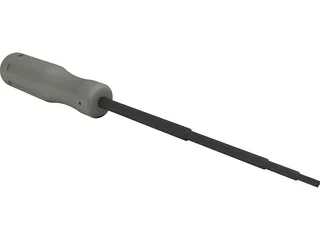 Hexagonal Screwdriver 3D Model preview