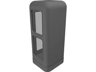 Phone Booth Germany 3D Model preview