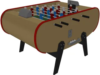 Foosball Table 3D Model preview