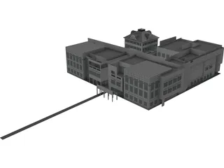 Shopping Park 3D Model preview
