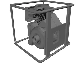 Gas Water Pump 3D Model preview