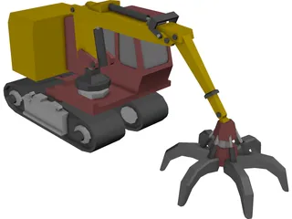 Car Wrecker Crane 3D Model preview