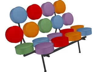Nelson Marshmallow Sofa 3D Model preview
