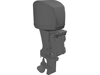 Outboard Motor Yamaha 40HP 3D Model preview