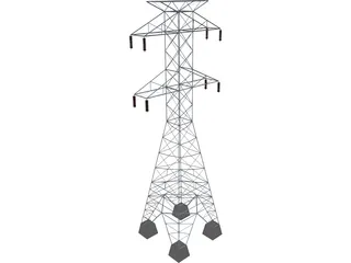 High Tension Tower 3D Model preview
