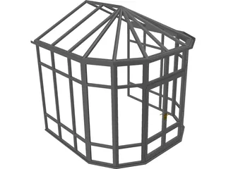 UPVC Traditional Conservatory 3D Model preview