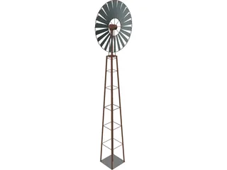 Farm Wind Mill 3D Model preview