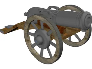 Old Cannon 3D Model preview