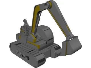 Toy Excavator 3D Model preview