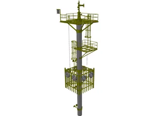 Well Caisson Deck 3D Model preview