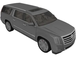 Cadillac Escalade ESV (2018) 3D Model preview