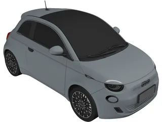 Fiat 500 Elettrica Hatchback (2021) 3D Model preview