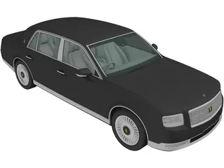 Toyota Century (2018) 3D Model preview