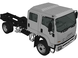 Isuzu FTS800 CrewCab Chassis (2014) 3D Model preview