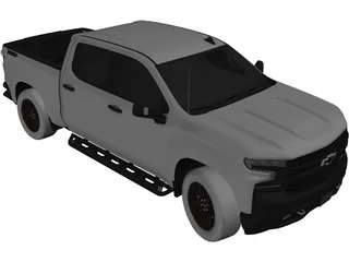 Chevrolet Silverado Crew Trail Boss (2019) 3D Model preview
