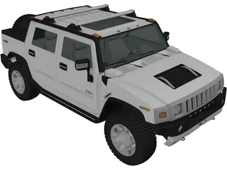 Hummer H2 (2011) 3D Model preview