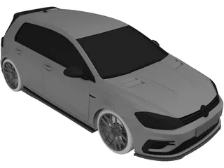 Volkswagen Golf GTI (2019) 3D Model preview