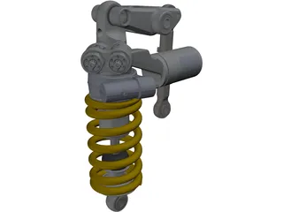 Ohlins TTX Shock Ducati 1198 3D Model preview