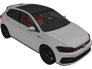 Volkswagen Polo GTI (2018) 3D Model preview