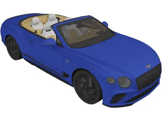 Bentley Continental GT Convertible (2020) 3D Model preview