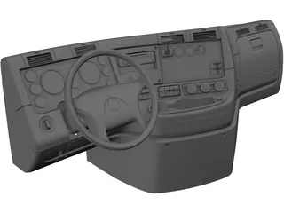Freightliner Cascadia Dashboard (2015) 3D Model preview