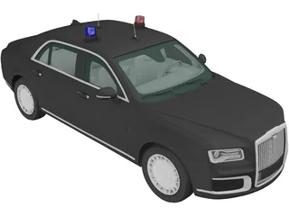 Aurus Senat Sedan Guard (2018) 3D Model preview
