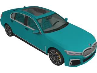 BMW 745Le (2020) 3D Model preview