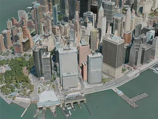 New York City, Lower Manhattan, USA (2020) 3D Model preview